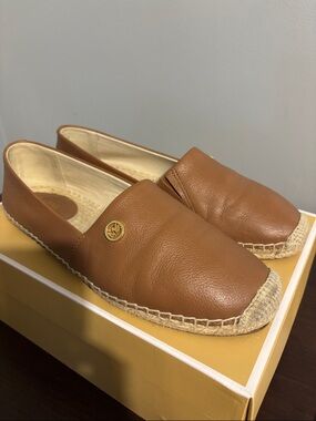 Michael Kors brown leather espadrilles